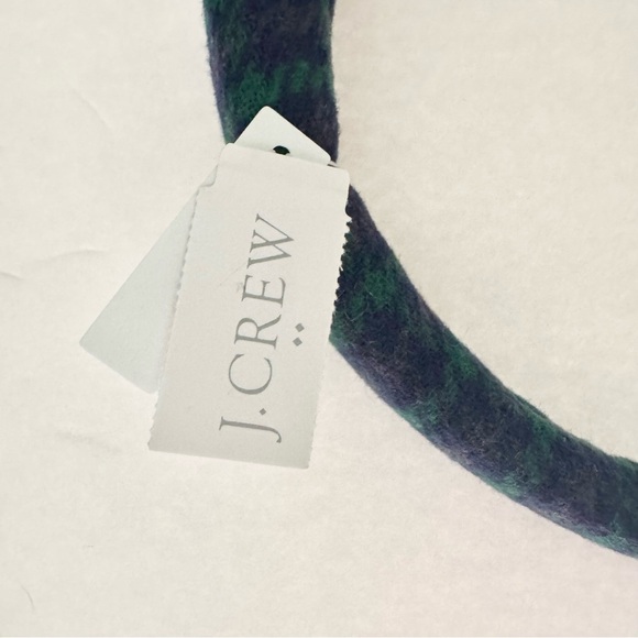 J Crew Houndstooth Knotted Green and Blue Headband - Picture 6 of 7